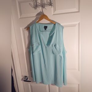 Worthington Plus Size Sleeveless Lightweight Flowy Blouse 3x